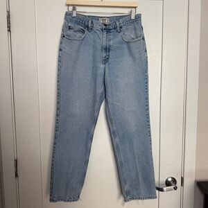 Vtg LL Bean Jeans Mens 32x29 Blue Classic Fit Straight Light Wash Denim Y2K 90s